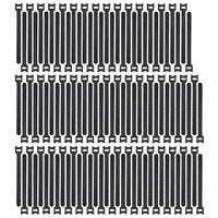 Pasow 100pcs Reusable Fastening Cable Ties Adjustable Wire Management (7 Inch, Black)