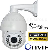 Urban Security Group 2MP 1080P 36x Zoom High Definition Speed 7" Dome Security Camera: 3.5-126mm Lens 36x Optical Zoom Motorized Lens, Auto-Zoom + Auto-Focus, 9X IR LEDsONVIF, IP66 NEMA 4X Outdoor