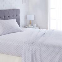 AmazonBasics Lightweight Super Soft Easy Care Microfiber Sheet Set with 16" Deep Pockets - Twin XL, Taupe Diamond