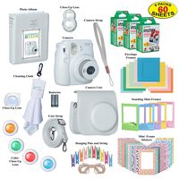 Fujifilm Instax Mini 9 Instant Film Camera Bundle with Over 15 Accessories | 60 Sheets of Instant Film + Mini Nine Leather Case + Photo Album + Lens Filters + Mini Frames + More