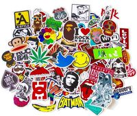 100Pcs Retro Pop Assorted Vinyl Decal Stickers Pack Art Graffiti Decor Waterproof Laptop Luggage Water Bottle Motorcycle Stickers