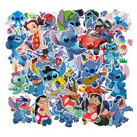 Cute Stitch Stickers Laptop Stickers Cute Cartoon Computer Vinyl Sticker Waterproof Bike Skateboard Luggage Decal Graffiti Patches Decal 55 PCS (Stitch)