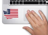 State usa flag Washington 3x3.4 inches america united states murica color sticker state decal die cut vinyl - Made and Shipped in USA