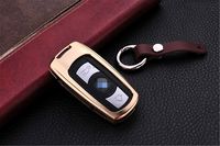 M.JVisun Key Covers For Car Keys BMW Smart Key, Key Fob Cover Fits For BMW 3 Series 5 Series 6 Series BMW M3 M5 BMW X1 X5 X6 BMW Z4, Aircraft Aluminum Key Fob Case Key Protector for Men & Women - Gold