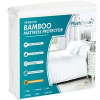 PlushDeluxe Premium Bamboo Mattress Protector - Waterproof, Hypoallergenic & Ultra Soft Breathable Bed Mattress Cover for Maximum Comfort & Protection - PVC, Phthalate & Vinyl-Free (Twin)