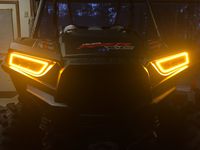 eastoffroad RZR 900S 900 Trail RZR 1000 xp Halo Rings Set Headlights Angel Eye Led Polaris - Orange