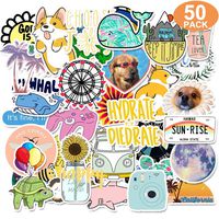 Stickers for Water Bottles 50 Pcs Cute Trendy Stickers Waterproof Laptop Phone Luggage Stickers for Teens Girls Kids