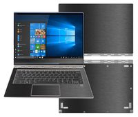 decalrus - Protective Decal for Lenovo Yoga 920 (13.9" Screen) Laptop Dark Grey Texture Brushed Aluminum Skin case Cover wrap BAlenovoYoga920Dark Grey
