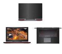 Black Brushed Aluminum skin decal wrap skin case for Dell inspiron 15 7567 15.6" Gaming Laptop