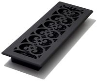 Decor Grates ST414 Floor Register, 4-Inch by 14-Inch, Textured Black