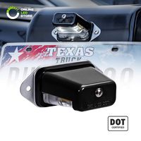 LED License Plate Light for Trailer [Surface Mount] [DOT FMVSS 108] [SAE L] [Black-Finish] [Waterproof] [12V DC] License Tag Lights for UTV ATV Trailer Truck RV Boat