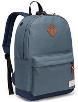 School Backpack, Kasqo Water-Resistant Classic Unisex Backpack Fits 14 inch Laptop Casual Daypack for Teenagers Bookbag Blue