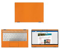 decalrus - Protective Decal for HP Pavilion X360 14M-CD0003DX (14" Screen) Laptop Orange Carbon Fiber Skin case Cover wrap CFhpPavilionX360_14mOrange