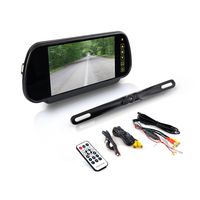 Pyle Backup Car Camera - Rear View Mirror Monitor System w/Safety Parking Assist Distance Scale Lines - Features Bluetooth, Waterproof Protection, Night Vision, 7" LCD Screen Display - PLCM7400BT