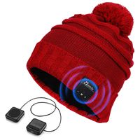 LNKK Bluetooth Beanie Hat, Stylish Knitted Music Beanie Hat Cap with HD Stereo Headphones Earphones Headset Speaker Mic Hands-Free Talking for Men Women Winter Outdoor Fitness, P204RP