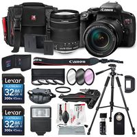 Canon EOS Rebel T7i DSLR Camera with EF-S 18-135mm f/3.5-5.6 is STM Lens and 2X 32GB, Variety of Filters, Tripods, Flash, Remote, SD Reader/Writer, Xpix Lens Accessory Kit