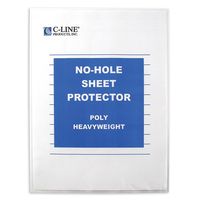 C-Line Top Loading Heavyweight Poly No-Hole Sheet Protectors, 8.5 x 11 Inches, 25 per Box (62907)