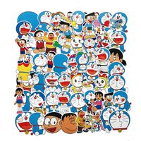 Meet Holiday Doraemon Decal Stickers Waterproof Vinyl Scrapbook Stickers Car Motorcycle Bicycle Luggage Decal 60 PCS Laptop Stickers (Doraemon)