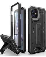 ArmadilloTek Vanguard Designed for iPhone 11 Case (6.1 inches) Military Grade Full-Body Rugged with Kickstand and Built-in Screen Protector - Black