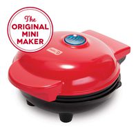 Dash Mini Maker: The Mini Waffle Maker Machine for Individual Waffles, Paninis, Hash browns, & other on the go Breakfast, Lunch, or Snacks - Red