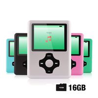 Ultrave MP3/MP4 Player with 16G SD Card, Portable Lossless Sound Player, Rechargeable MP3 Player, Support Ebook, Image Viewing MP3 Music Player -Silver07