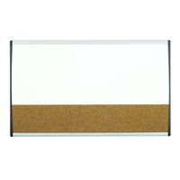 Quartet Arc Cubicle Combination Board, 30" x 18", Whiteboard/Cork Surface, Aluminum Frame (ARCCB3018)