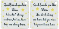 3dRose Good Friends are Like Stars Key Chains, Set of 2 (kc_193474_1)