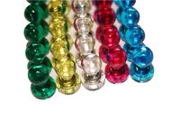 Nexlevl Premium Acrylic Magnetic Refrigerator Magnets, 25 Extra Strong Neodymium Refrigerator Magnets for Magnetic Whiteboards Dry Erase Boards and Strong Fridge Magnets, 5 Attractive Colors