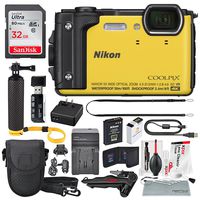 Nikon COOLPIX W300 Digital Camera (Yellow) w/WiFi and Deluxe Adventure Bundle with 32GB + Case + Floating Grip +Battery + Xpix Cleaning Kit + More