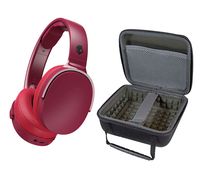 Skullcandy HESH 3 Noise Canceling Over-Ear Wireless Bluetooth Headphone Bundle with Portable Hardshell Case - Moab/Red/Black