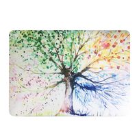 MacBook Pro 15 Inch Case 2016-2018 Release, Funut Rubber Coated Glossy Plastic Hard Case Shell Fashion Style for 2016-2018 MacBook Pro 15 A1707 A1990, Colorful Tree
