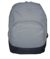 School Smart Single Pocket Backpack with Front Pocket Organizer and Hidden Pouch - Gray