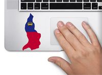 Map with flag inside Liechtenstein 4x2.2 inches sticker decal die cut vinyl - Made and Shipped in USA
