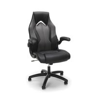 OFM Essentials Collection High-Back Racing Style Bonded Leather Gaming Chair, in Gray