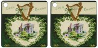 3dRose Erin Go Braugh Blarney Castle (Vintage) - Key Chains, 2.25 x 4.5 inches, set of 2 (kc_42897_1)