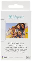 Lifeprint 30 pack of film for Lifeprint Augmented Reality Photo AND Video Printer. 2x3 Zero Ink sticky backed film