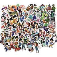 Dragon Ball Z Sticker Sheet 100-Piece Multicolor Dragonball Vinyl Stickers (100pcs)