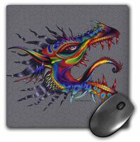 3dRose LLC 8 x 8 x 0.25 Inches Mouse Pad, Dragon of Rainbows Colorful Fantasy Art (mp_156828_1)