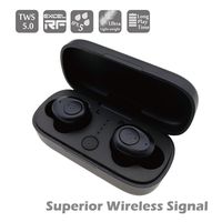 Hi-Fi 3D Stereo Sound Sport Mini Bluetooth Earbud Smallest Wireless Invisible Headphone with 12 Hour Playtime Car Headset with Mic for iPhone & Android Smart Phones