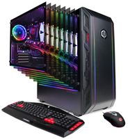 CYBERPOWERPC Gamer Master Gaming PC, AMD Ryzen 5 1600 3.2GHz, AMD Radeon RX 580 4GB, 8GB DDR4, 480GB SSD, WiFi Ready & Win 10 Home (GMA8980CPG, Black)