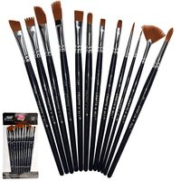 Paint Brushes 12 Set Professional Paint Brush Round Pointed Tip Nylon Hair Artist Acrylic Brush for Acrylic Watercolor Oil Painting by Crafts 4 ALL