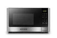BLACK+DECKER EM925AB9 Digital Microwave Oven with Turntable Push-Button Door,Child Safety Lock,900W,0.9 cu.ft,Stainless Steel,