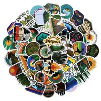 50pcs Summer Outdoor Stickers Laptop, Water Bottle, Computer, Skateboard, Suitcase, car, Motorcycle, Bicycle, Skateboard Decals (Summer Outdoor Travel)