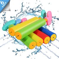 Biulotter 6 Pack Foam Water Blaster Set Pool Toys Water Guns for Kids Water Blaster Gun Shooter Swimming Pool Outdoor Beach Play Game