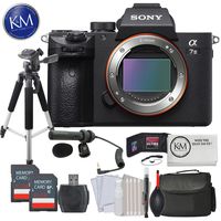 Sony Alpha a7 III Mirrorless Digital Camera Body w/Audio Technica Microphone & Tripod Deluxe Bundle
