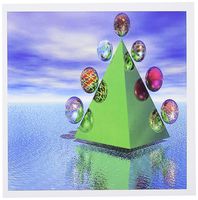 3dRose Christmas Balls 3d - Greeting Cards, 6 x 6 inches, set of 6 (gc_12280_1)