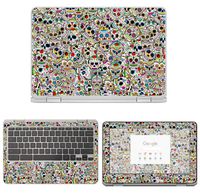decalrus - Protective Decal Skull Skin Sticker for HP ChromeBook X360 11-AE030NR (11.6" Screen) case Cover wrap HPChromebkX360_11-ae030nr-67
