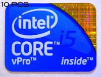 Intel 10 Pieces of Original Core i5 vPro Inside Sticker 15.5 x 21mm [236x10]