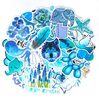 Blue VSCO Stickers - for Water Bottles Hydro Flask Stickers Cute Sticker for Laptop Teen Girls Guitar Skateboard Sticker Decals - 50 Pcs - Artsybb