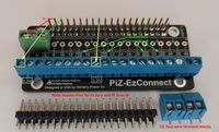 Alchemy Power Inc. Pi-Zero-EzConnect. Pi-Zero size GPIO connector. A HAT to connect GPIOs and sensors to Raspberry Pi Zero, Pi Zero W, Pi-3, or Pi-2.